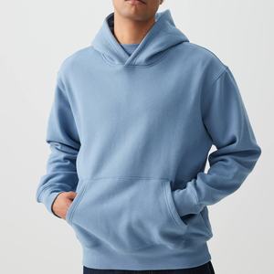 Sweat à capuche doublé polaire solide pour hommes avec poche kangourou Design à épaules tombantes Sweatshirt à capuche durable - Product Image 1