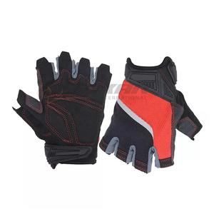 Gel pesado acolchado Micro-fibra Palma medio dedo guantes De bicicleta Guantes De Ciclismo niños adultos jóvenes Guantes De Ciclismo mejor calidad - Product Image 6