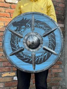 Cuchillos de acero de madera Templarios guerreros vikingos medievales personalizables hoja de acero de alto carbono soporte OEM de grado DIY - Product Image 4