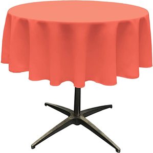 Nappe ronde en popeline de polyester imperméable, résistante aux taches et aux plis, tissu de couverture de table pour banquet et salle à manger - Product Image 4