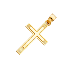 Unisex 14K chapado en oro amarillo 18K Cruz cristiana colgante encanto diamante joyería religiosa de moda aleación de cobre - Product Image 2