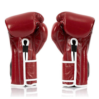 Gants de boxe en cuir de qualité supérieure, professionnels, à lacets, protection complète des doigts, imperméables, respirants, personnalisables, en vente