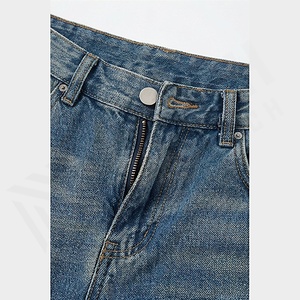 Vente en gros de jeans skinny pour hommes en denim de haute qualité, impression laser personnalisée, vintage, lavés, déchirés, vente en gros de couleurs personnalisées - Product Image 4