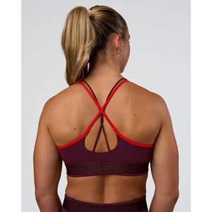 เสื้อชั้นในออกกำลังกายแบบมีฟองน้ำเสริม Strive Jacquard ลายเชอร์รี่แลคเกอร์ ปรับได้ น้ำหนักเบา สำหรับออกกำลังกาย - Product Image 2