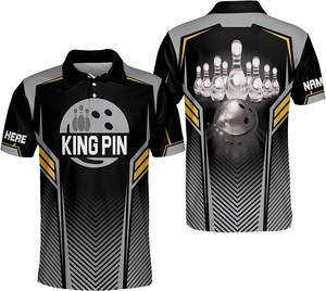 T-shirt de sport réversible imprimé par transfert thermique 2025, unisexe, polos de bowling, séchage rapide, respirant, léger - Product Image 1