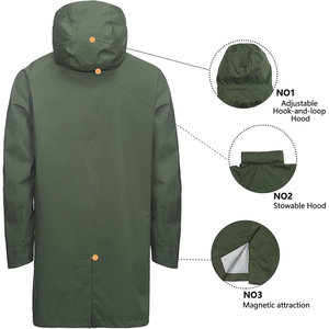 Abrigo impermeable de montaña para hombre, chaqueta de lluvia a prueba de viento, abrigo de nieve para hombre con capucha, Parka para exteriores - Product Image 3