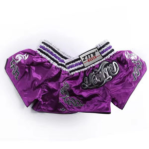 Shorts de boxe taille haute en gros avec logo et couleur personnalisés, 100 % polyester, unisexe, pour MMA, kickboxing, impression numérique - Product Image 4