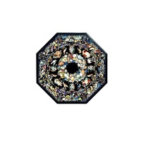 Table basse moderne en marbre incrusté, assemblage facile, centre de table en bois, pierres semi-précieuses, Pietra Dura, meubles artisanaux pour la maison