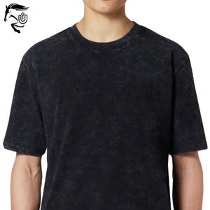 Top Design votre propre Logo meilleur fournisseur hommes lavage à l'acide t-shirt/Stock fabriqué en usine dernière Collection hommes lavage à l'acide t-shirt - Product Image 2