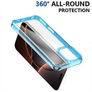 Coques de téléphone portable transparentes en acrylique transparent mince pour <span class=keywords><strong>iPhone</strong></span> 17 Air 16 15 Pro Max TPU Edge Anti couverture arrière jaune - Product Image 6