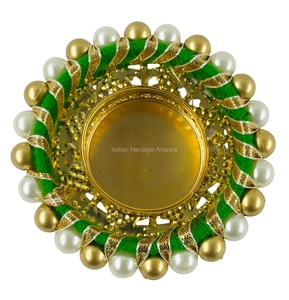 Indian Traditional Handmade Metal <b>Tea</b> Light <b>Candle</b> Holder Floral Home Decoration for Diwali Wedding Party Tealight Diyas - Product Image 6