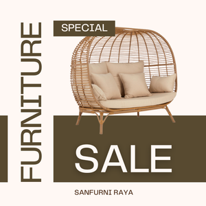 Round rattan <b>sunbed</b> comfortable hotel furniture modern minimalist style for garden park villa direct factory furniture - Product Image 4