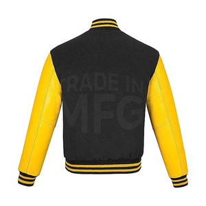 ODM Suministrado High Street Lettermen Jacket Nueva moda con cómodas mangas de cuero Logotipo frontal Precio al por mayor para uso en invierno - Product Image 2