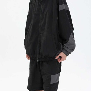 Vente en gros Veste coupe-vent coupe-vent personnalisée pour hommes, ensemble short et survêtement en nylon deux pièces à motif de lettres pour le printemps - Product Image 3