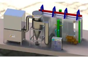 Cabina automatica del rivestimento della polvere del cambiamento di colore veloce per il sistema della pittura