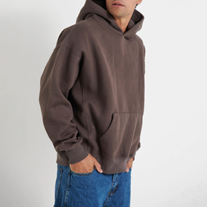 Meilleure vente lettre personnalisée broderie 100% coton gros surdimensionné unisexe respirant hommes sweats à capuche goutte épaule Streetwear - Product Image 5