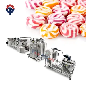 304 Stainless Steel Full Automatic Multifunction Hard Candy Lollipop Toffee Candy Making Machine