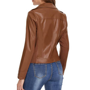 Chaquetas de cuero para mujer de alta calidad y bajo precio, venta al por mayor, chaquetas de cuero de moda para mujer de nuevo diseño 2025 - Product Image 5