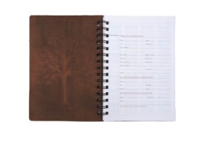 Cuaderno en espiral hecho a mano de cuero en relieve de árbol de la vida, diseñador personalizable, planificador profesional de viaje personalizado, diario - Product Image 3