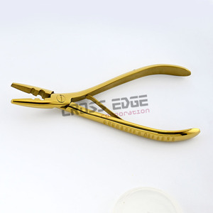 OEM Wholesale Hair Extension Tool Gold <b>Crimped</b> Hair 1980s Microbead Removal Pliers with Curved 2 Hole Isolated Spring for Hair - Product Image 5
