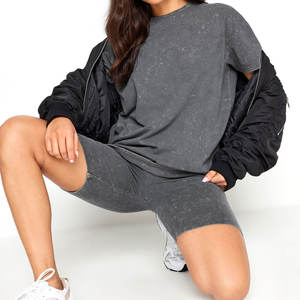 เสื้อยืดสตรีทแวร์ย้อนยุคสำหรับผู้หญิงเสื้อโอเวอร์ไซส์ซักได้ - Product Image 3