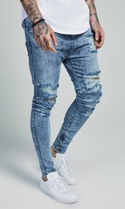 ขายส่งกางเกงผู้ชายRippedกางเกงยีนส์กางเกงDenimฤดูร้อนบางยืด 2024 Hot Designผู้ชายกางเกงยีนส์Slim Fitกางเกงเยาวชนแนวโน้มยาว - Product Image 2