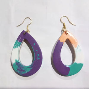 Hand Carved Wood Earrings Superior Quality Fashion Art Carved Wood Earrings Hot Selling Gift <b>Accessories</b> - Product Image 1