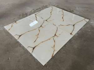 Carreaux Vitrifiés En Porcelaine Vitrifiée 60X120 Cm 60by60 Cm Carreaux Porcelanato Mur Plancher Inde Acheter En Direct Usine Or Blanc Brillant - Product Image 4