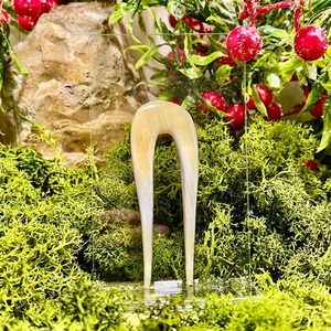 Épingle à cheveux en corne de buffle naturelle authentique de haute qualité, vintage, luxe, couleur aléatoire, accessoires de coiffure personnalisés - Product Image 3