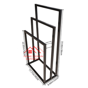 Hot Selling <b>Black</b> Finished 2 Side <b>Towel</b> Stand Latest Design Stainless Steel Bathroom Accessories <b>Towel</b> <b>Holder</b> - Product Image 1