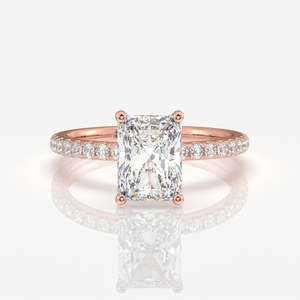 แหวนทอง 14K ประดับเพชรโมอิสซาไนต์ทรงเรเดียนท์คัท ดีไซน์หรูหราและสง่างาม - Product Image 6