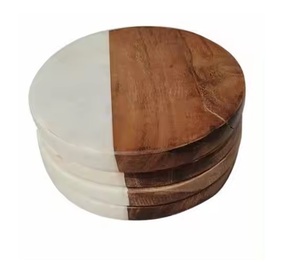 Posavasos Clásico de Resina de Madera Natural, 5 mm de Grosor, 2 Piezas, Ecológico, Elegante, Decoración para el Hogar y la Mesa - Product Image 6