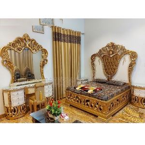 Meubles de chambre à coucher de grande taille sculptés à la main Ensemble de meubles de chambre à coucher sculptés à la main impérial Ensemble de lit et de chambre à coucher - Product Image 1