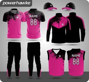 Conjunto completo de uniforme de cricket con color de tamaño de nombre de equipo personalizado y logotipo para jugadores a precio normal - Product Image 3