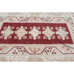 Turkish Rug, Large 5.4x8.5 ft Vintage Rug, <b>Red</b> Ombr <b>Wool</b> Rug - Product Image 5