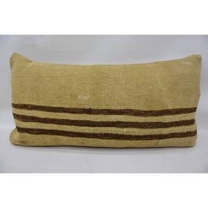 Lana Beige de 12x24 pulgadas de lujo Kilim Patchwork tejido Vintage patrón esponjoso antideslizante ecológico extraíble lavable almohada Decoración - Product Image 1