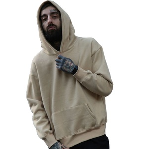 Sudaderas con capucha personalizadas promocionales para hombres Casual Color sólido Jersey en blanco Logotipo personalizado Loose Fit Ribbed Trim Hoodies a precios baratos - Product Image 3