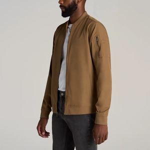 <b>Zip</b>-<b>up</b> Winter Bomber <b>Jacket</b> For Men Baseball Style Windproof Nylon Material Men's <b>Jackets</b> OEM Service Custom Logo Unisex - Product Image 5
