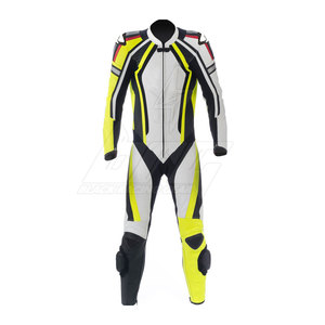 Traje de cuero de moto resistente de diseño personalizado, característica transpirable, recién llegado, ropa de carreras de invierno, equipo de carreras negro, 2017 - Product Image 3