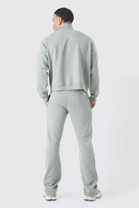 Conjunto de chándal gris para hombre, conjunto de chándal de venta completa para hombre, chándal estampado, chándal de algodón, venta al por mayor personalizada - Product Image 2