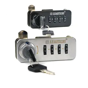 Wall Mounted Auto return zero 4 digits password door cabinet Mechanical combination safety lock