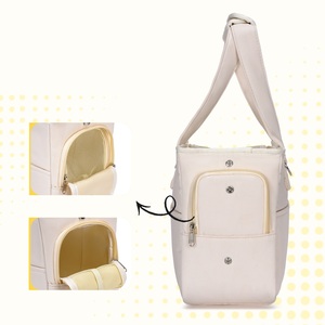 Sac de transport pour animaux de compagnie en nylon imperméable pour petits chiens et chats, sac de voyage à bandoulière de grande capacité - Product Image 4