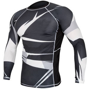 <b>Design</b> Your Own Brand Turtleneck <b>Compression</b> Rash Guard Men's Breathable Spandex/Nylon Sportswear Gym Fitness <b>Shirt</b> - Product Image 2