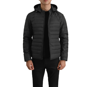 Veste d'hiver matelassée pour homme en gros, manteau chaud matelassé, imperméable, coupe-vent, vêtements d'extérieur légers, veste rembourrée à capuche - Product Image 1