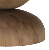 Table basse moderne arrondie en teck massif, matériau de haute qualité, couleur naturelle, pour l'intérieur/l'extérieur, meubles de salon