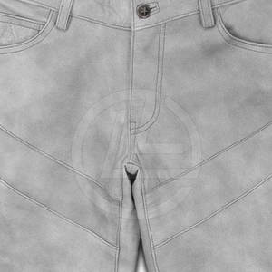 Pantalones de cuero para hombre con estilo contemporáneo Pantalones de cuero de estilo resistente para hombre con paneles de moto - Product Image 6