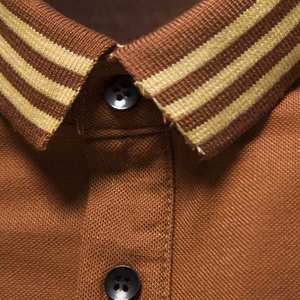 Polo de manga corta personalizado para hombre, de algodón, de talla grande, cómodo, transpirable, elástico, camisetas polo para hombre - Product Image 4