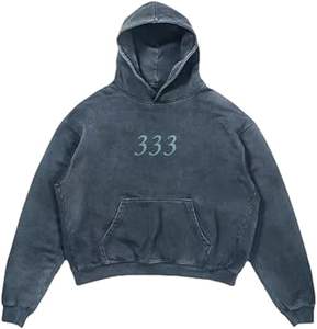 Sudadera con capucha vintage de fábrica, personalizada, con lavado ácido y teñido anudado, para hombre, con gráfico bordado, de peso pesado, oversize, para invierno - Product Image 4
