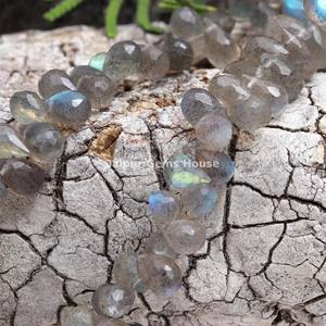 Cuentas de Labradorita Natural de Primera Calidad, Forma de Lágrima, 4X6-5X7mm, Facetadas, para la Fabricación de Pendientes - Product Image 3