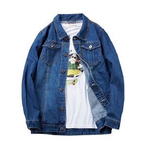 Chaqueta Vaquera de Moda para Hombre, Primavera 2026, Estilo Desgastado, Cuello Camisero, Transpirable, Secado Rápido, Resistente al Viento, Personalizable en la Parte Delantera - Product Image 1